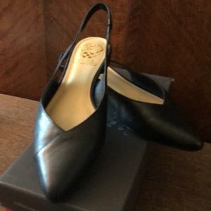 Vince Camuto Black Slingback Flats
